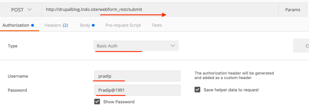 Authorization Setup for Webform Rest API